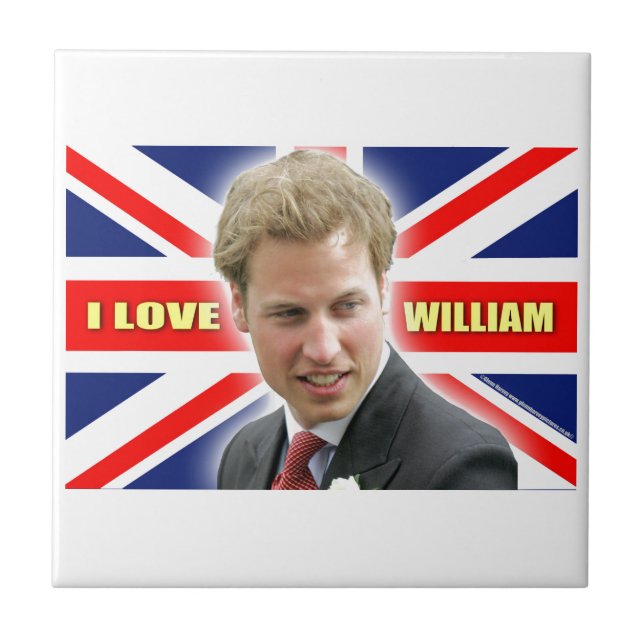Azulejo De Cerâmica Eu amo William (Frente)