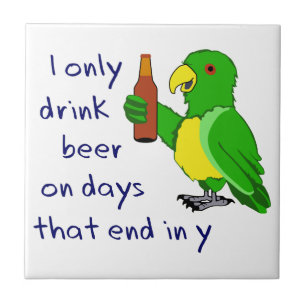Azulejo De Cerâmica Eu bebo somente a cerveja