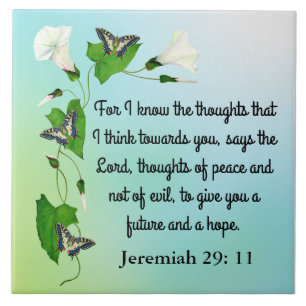 Azulejo De Cerâmica Eu conheço os pensamentos que eu acho que Bíblia V
