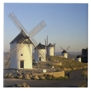 Azulejo De Cerâmica EU, Espanha, La Mancha, Consuegra. Moinhos de vent