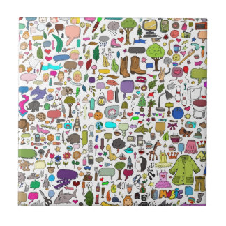 Azulejo De Cerâmica Eu espio com meu olho pequeno