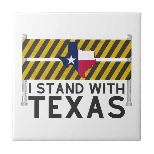 Azulejo De Cerâmica Eu Fico Com O Texas (Frente)