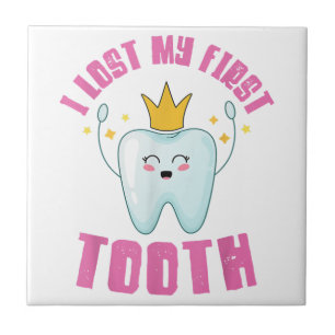 Azulejo De Cerâmica Eu Perdi Meu Primeiro Dente Dentes Caíram Presente