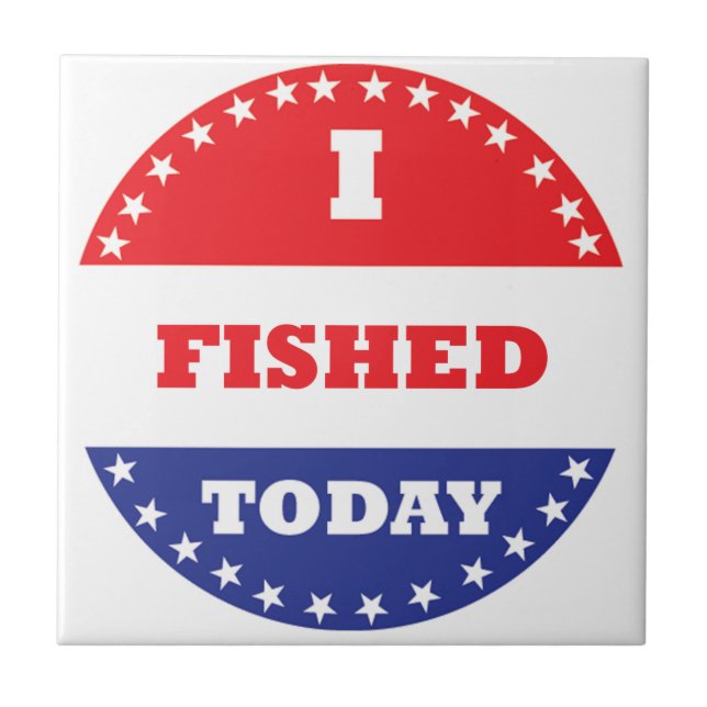 Azulejo De Cerâmica Eu Pesquei Hoje (Frente)