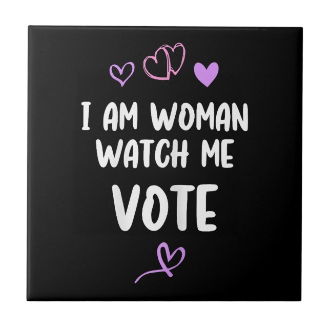 Azulejo De Cerâmica Eu Sou Mulher Me Vê Votar (Frente)