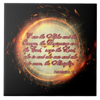 Azulejo De Cerâmica Eu sou o Alfa e o Ômega