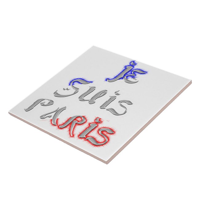 Azulejo De Cerâmica Eu Souro Arte de Paris Impressão (Lateral)