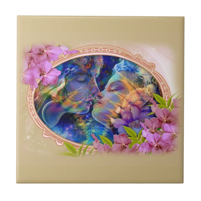 Azulejo De Cerâmica Eu te amo (Frente)