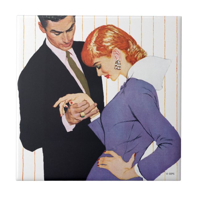 Azulejo De Cerâmica Eu Te Amo, Mama Girl (Frente)