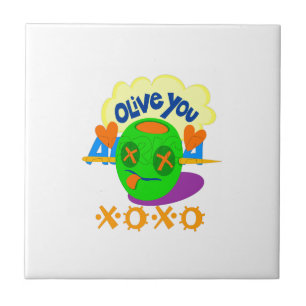 Azulejo De Cerâmica Eu te amo XOXO lindos textos gráficos