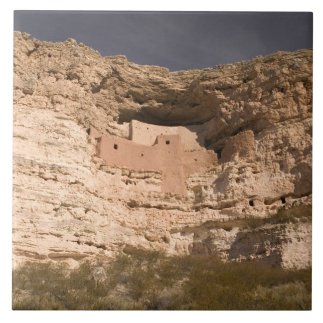 Azulejo De Cerâmica EUA, Arizona, Camp Verde: Castelo Montezuma (Frente)
