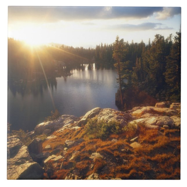 Azulejo De Cerâmica EUA, Califórnia, Serra Nevada.Sunset (Frente)