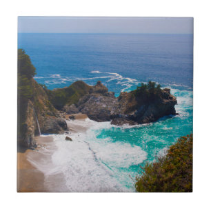 Azulejo De Cerâmica EUA, Califórnia. Vista das Quedas Mcway