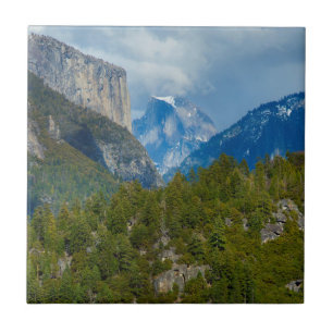 Azulejo De Cerâmica EUA, Califórnia. Vista do Half Dome em Yosemite