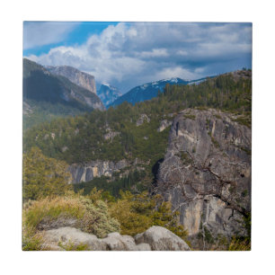 Azulejo De Cerâmica EUA, Califórnia. Vista do Vale de Yosemite 2