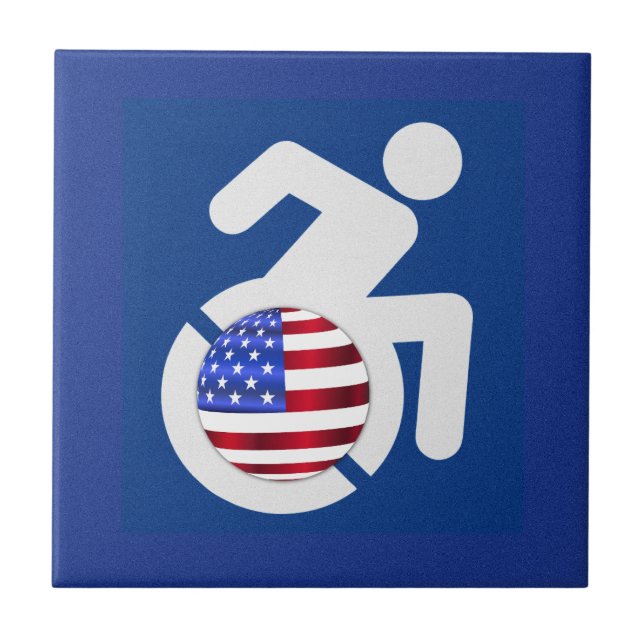 Azulejo De Cerâmica EUA Handicapped (Frente)