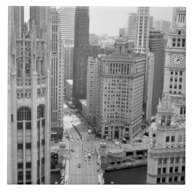 Azulejo De Cerâmica EUA, IL, Chicago, Loop do Hotel (Frente)