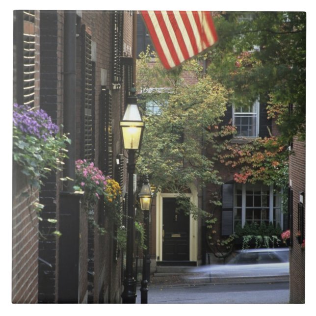 Azulejo De Cerâmica EUA, Massachusetts, Boston, monte de baliza (Frente)
