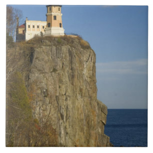Azulejo De Cerâmica EUA, Minnesota. Farol Split Rock no Lago