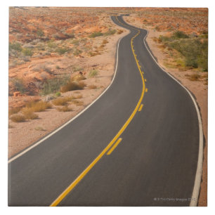 Azulejo De Cerâmica EUA, Nevada, vale do fogo, estrada do deserto