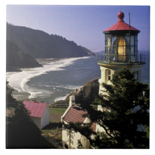 Azulejo De Cerâmica EUA, Oregon, Florence. Farol Heceta Head