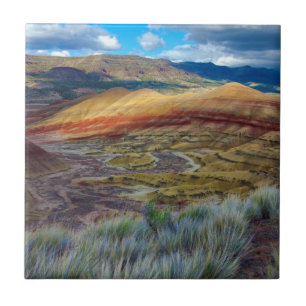 Azulejo De Cerâmica EUA, Oregon. Paisagem dos Painted Hills
