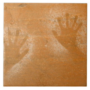 Azulejo De Cerâmica EUA, Utah, Impressões de mãos pictográficas em are