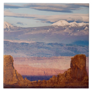 Azulejo De Cerâmica EUA, Utah. Paisagem das Montanhas La Sal a partir
