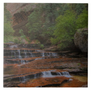 Azulejo De Cerâmica EUA, Utah, Parque Nacional Zion. Cênico a partir