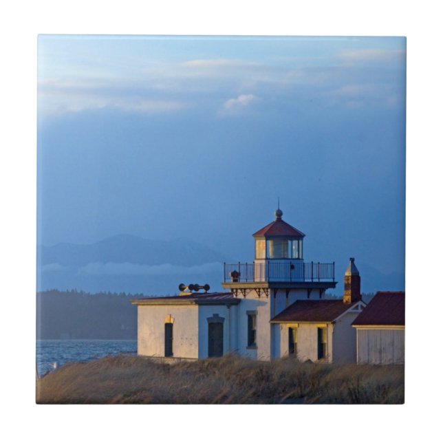 Azulejo De Cerâmica EUA, Washington, Seattle, Puget Sound (Frente)