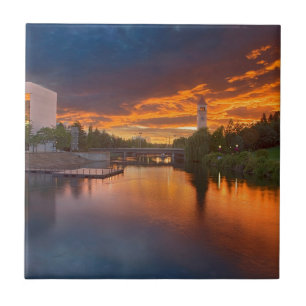 Azulejo De Cerâmica EUA, Washington, Spokane, Parque Riverfront