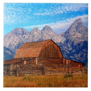 Azulejo De Cerâmica EUA, Wyoming, Parque Nacional Grand Teton.