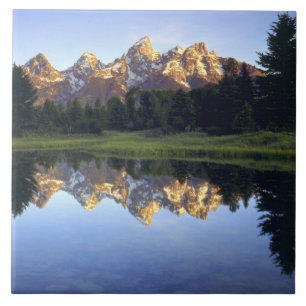Azulejo De Cerâmica EUA, Wyoming, Parque Nacional Grand Teton. Grand