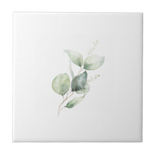 Azulejo De Cerâmica Eucalyptus Foliage Botânica Minimalista