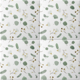 Azulejo De Cerâmica Eucalyptus Greenery Glossomas de Goma Dólar