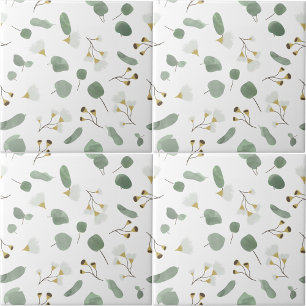 Azulejo De Cerâmica Eucalyptus Greenery Glossomas de Goma Dólar
