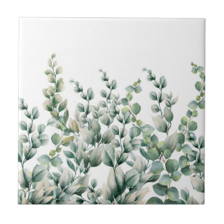 Azulejo De Cerâmica Eucalyptus Leaf verde