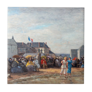 Azulejo De Cerâmica Eugene Boudin - Hora do banho em Trouville