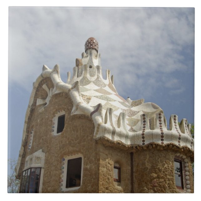 Azulejo De Cerâmica Europa, Espanha, Catalunha, Barcelona. Park Guell, (Frente)