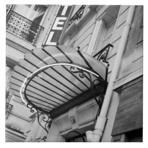 Azulejo De Cerâmica Europa, França, Paris. Detalhe do hotel da Margem