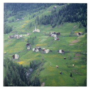 Azulejo De Cerâmica Europa, Itália, Alpes Dolomíticos. Esta pequena al