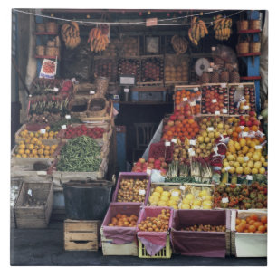 Azulejo De Cerâmica Europa, Itália, área de Veneza. Frutas coloridas e