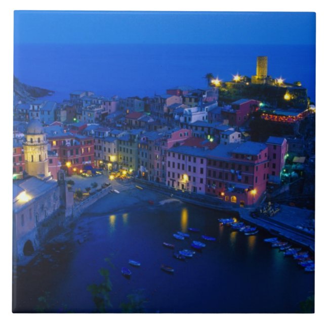 Azulejo De Cerâmica Europa, Itália, Cinque Terre, Vernazza. Encosta (Frente)