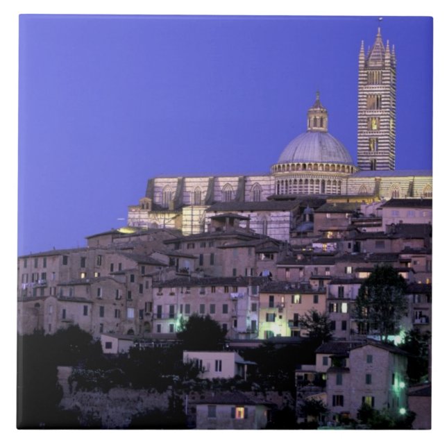 Azulejo De Cerâmica Europa, Itália, Toscana, Siena. 13 C. Duomo e (Frente)