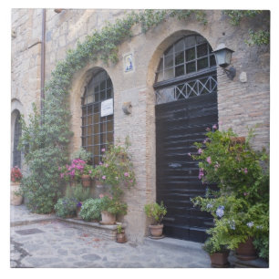 Azulejo De Cerâmica Europa, Itália, Úmbria, Civita, Casa Tradicional