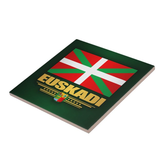 Azulejo De Cerâmica Euskadi Flag (Lateral)
