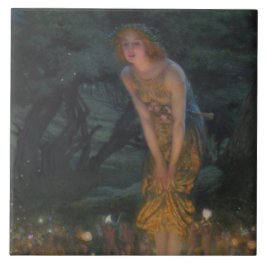 Azulejo De Cerâmica Eva MidSummer (de Edward Robert Hughes)