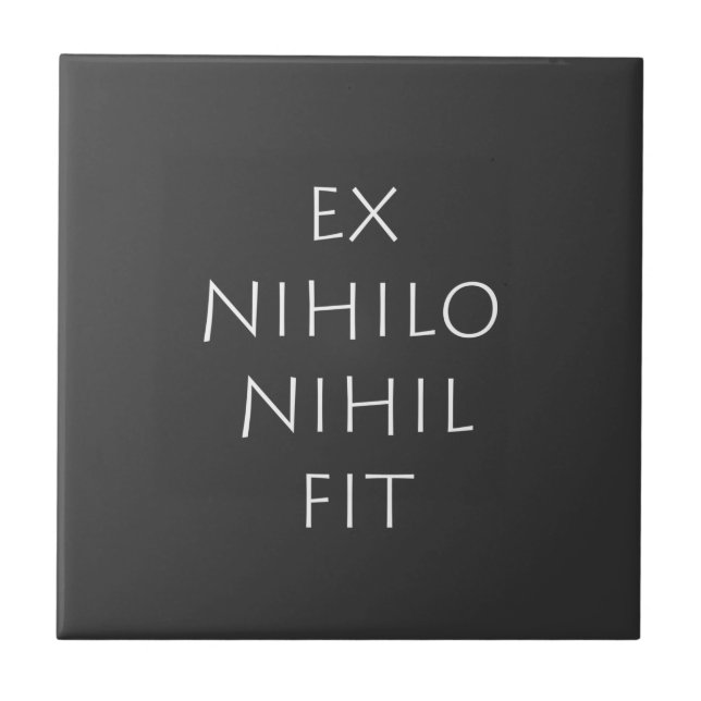 Azulejo De Cerâmica Ex Nihilo Nihil Ajustado (Frente)