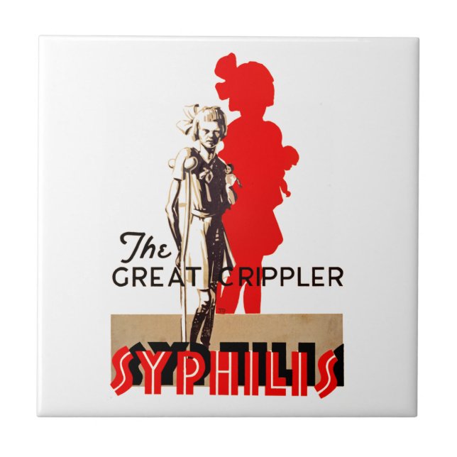 Azulejo De Cerâmica Excelente Crippler ~ Sífilis (Frente)