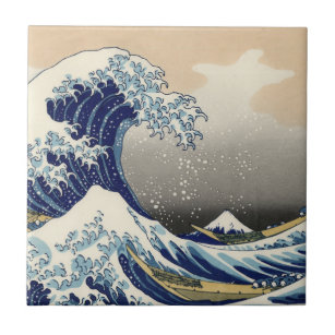 Azulejo De Cerâmica Excelente Wave Kanagawa - Pintura Japonesa